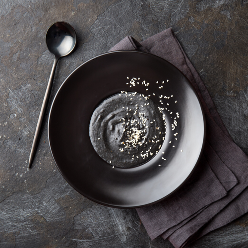 black tahini hummus