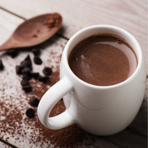 hot coca with silan date syrup