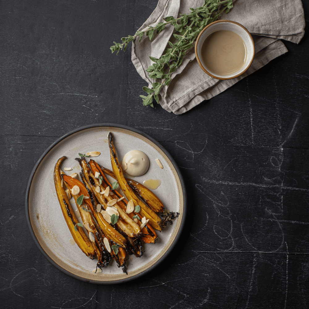 tahini glazed carrots
